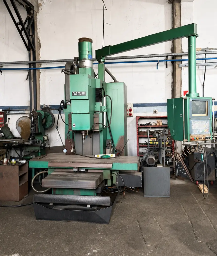 Fresadora de gran porte en el taller de Metalúrgica Abate